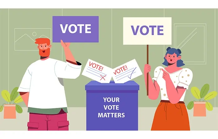 Public Awareness of Voting Vector Art Illustration