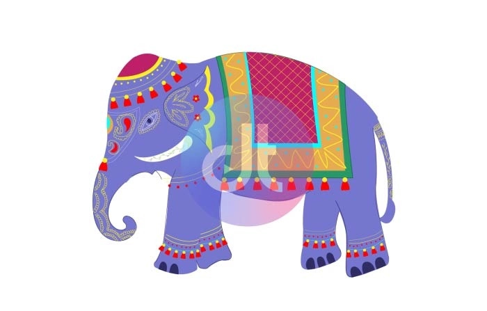 Rajasthani Wedding Elephant Element Animation Scene