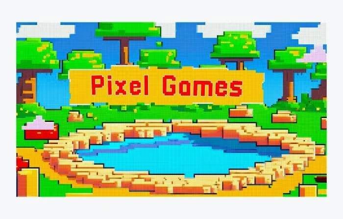 Retro Pixel Game Slideshow