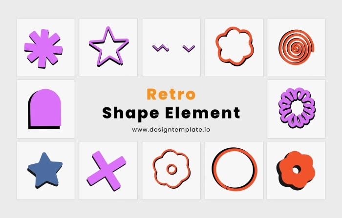 Retro Shape Elements Motion Graphics Template