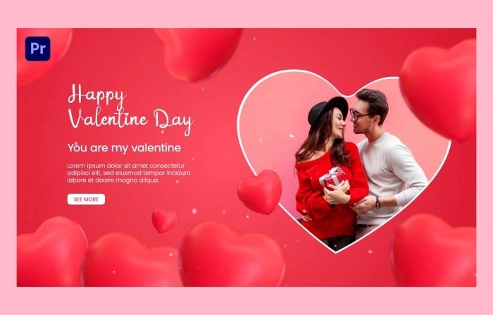 Romantic Valentine Day Slideshow Template Premiere Pro Template