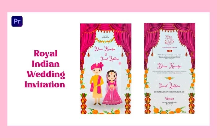 Royal Indian Wedding Invitation Instagram Story Premiere Pro Templates
