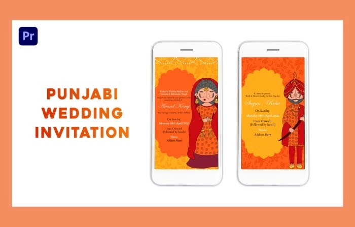 Royal Punjab Wedding Invitation Premiere Pro Template
