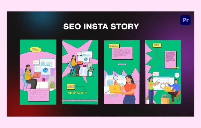 SEO Analytics Instagram Story Premiere Pro Template