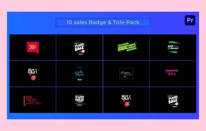 Sales Badge and Title Pack Premiere Pro Template