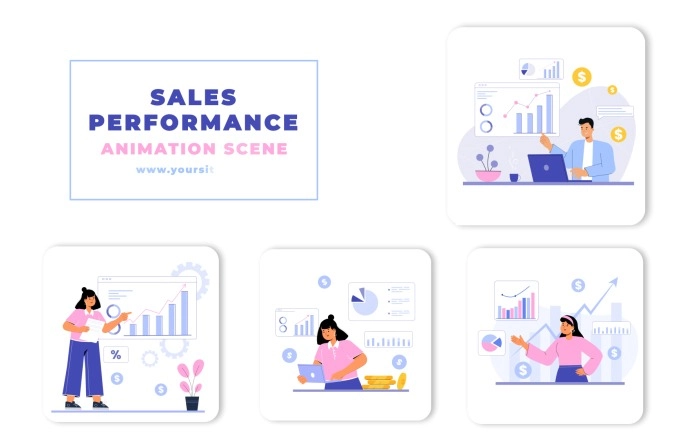 Sales Performance Animation After Effects Template