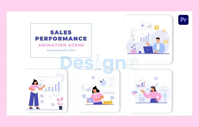 Sales Performance Character Animation Scene