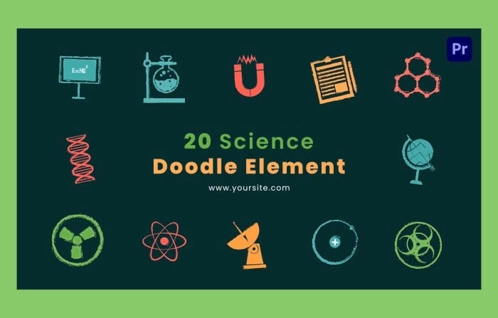 Science Doodles Element Premiere Pro Template