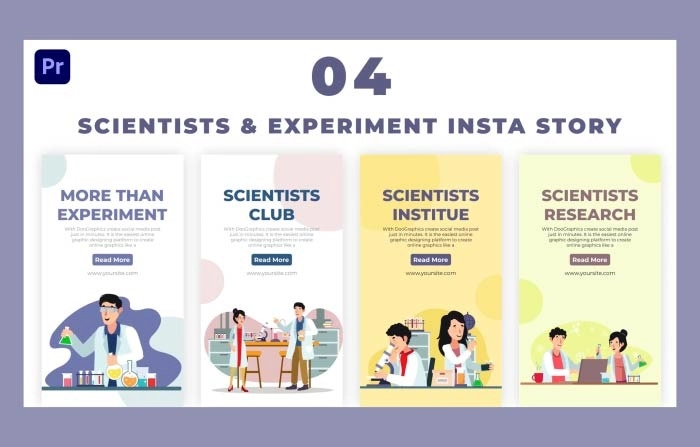 Scientists And Experiment Instagram Story Premiere Pro Template