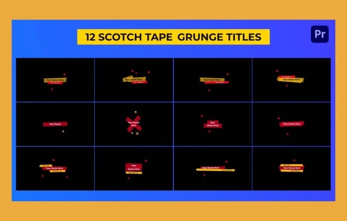 Scotch Tape Grunge Titles