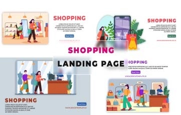 Shopping Landing Page After Effects Template