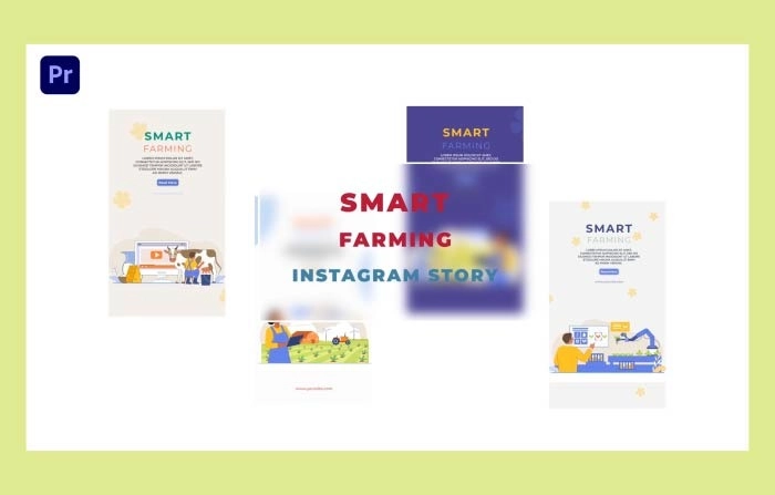 Smart Farming Animation Instagram Story Premiere Pro Template
