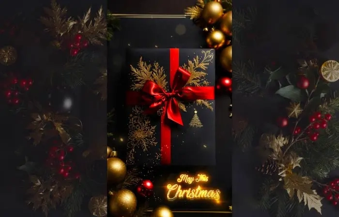 Sparkling 3D Merry Christmas Instagram Story