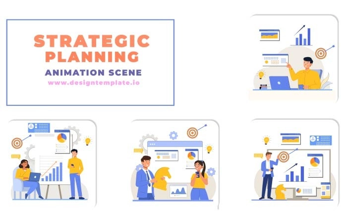 Strategic Planning Animation Scene After Effects Template