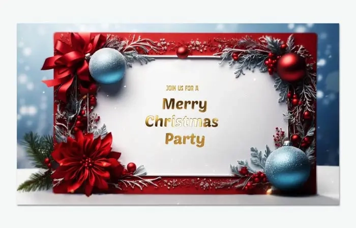 Stunning 3D Christmas Party Gathering Invitation Card Design Slideshow
