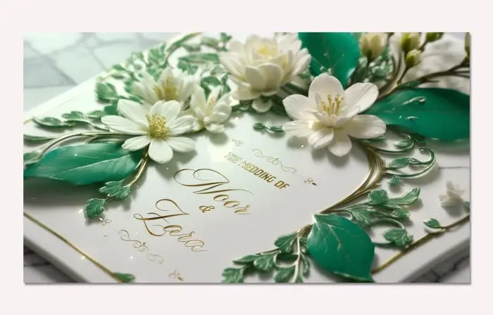 Stunning 3D Floral Wedding Invitation Card Slideshow