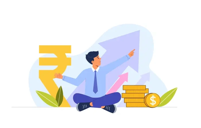 Success Concept with Business Man Character Illustration image