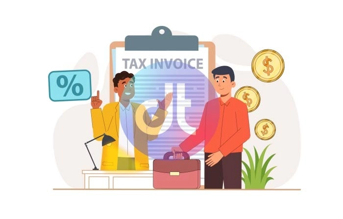 Tax Invoice And Payment Animation Scene