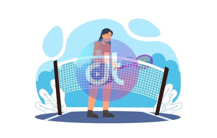 Tennis Sports Animation Scene