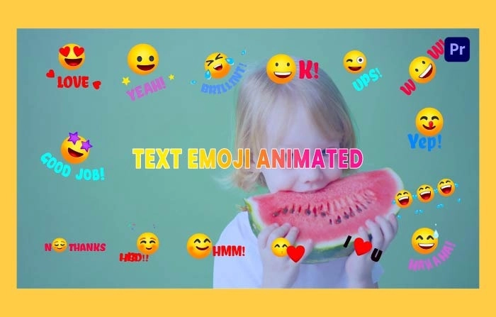 Text Emoji Animated Premiere Pro Template