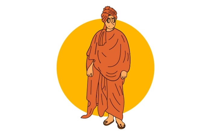 The Great Philosopher Swami Vivekananda Jayanti Illustration