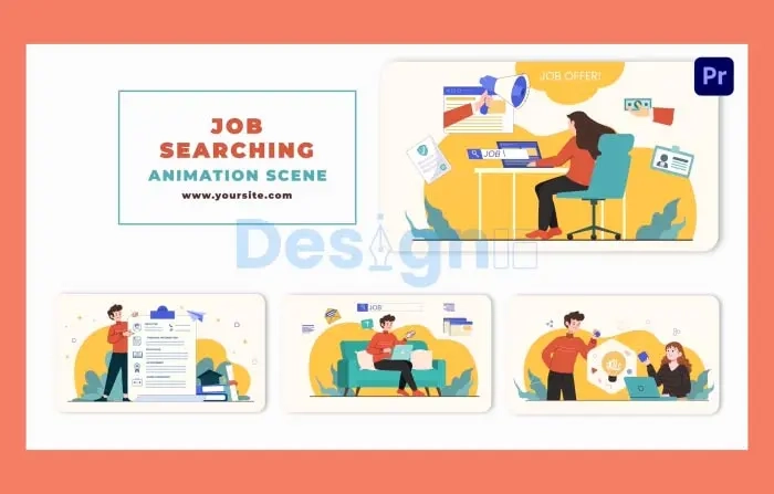The Job Searching Animation Scene