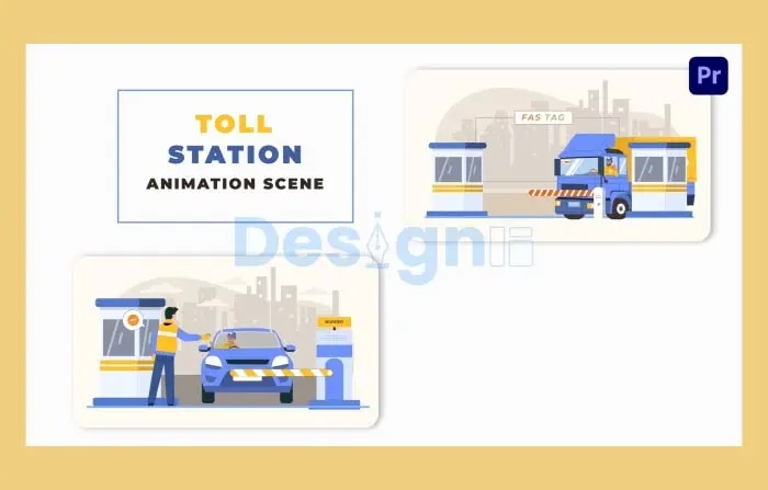Toll Station Animation Scene
