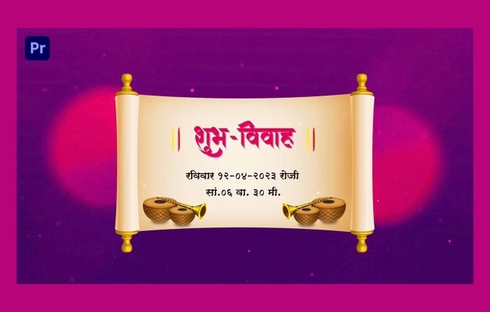 Traditional Marathi Wedding Invitation Slideshow Premiere Pro Template