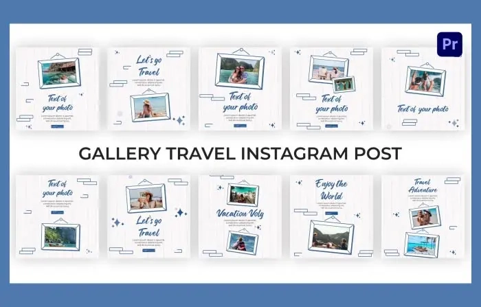 Travel Gallery Photo Frame Instagram Post
