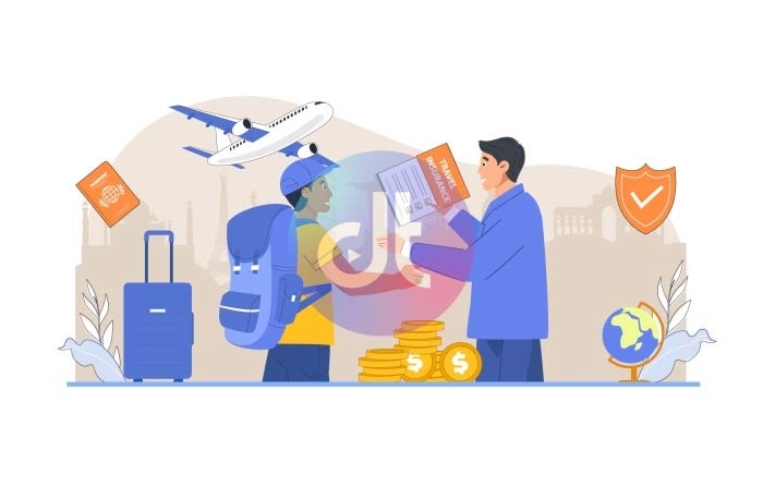 Travel Insurance 2D Animation Scene