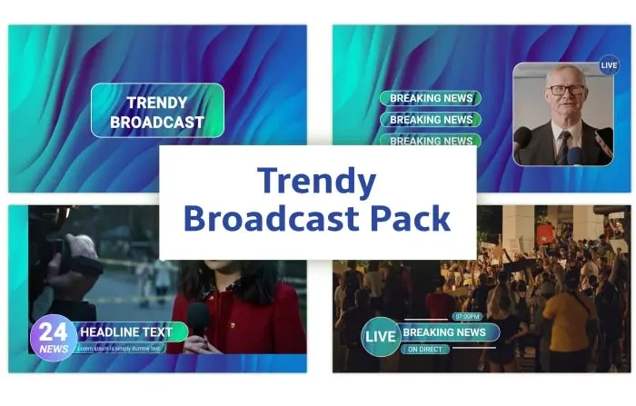 Trendy News Broadcast Slideshow