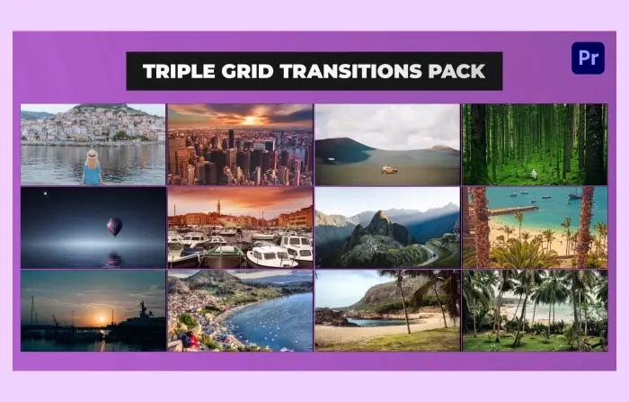 Triple Grid Transitions Pack
