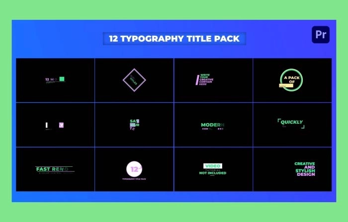 Typography Collection Premiere Pro Template