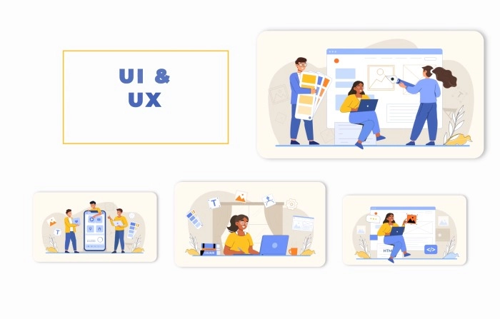 UI And UX Animation Scene After Effects Template