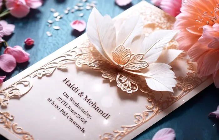 Unique 3D Floral Wedding Invitation Design Slideshow