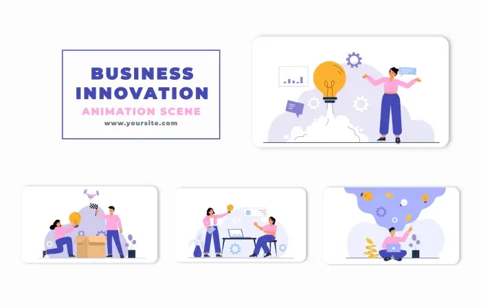 Vector Business Innovation Animation Scene