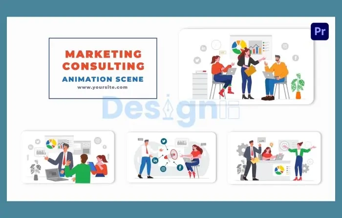 Vector Marketing Consulting Animation Scene