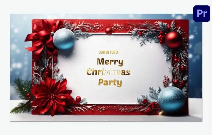 Vibrant 3D Christmas Party Gathering Invitation Card Design Slideshow