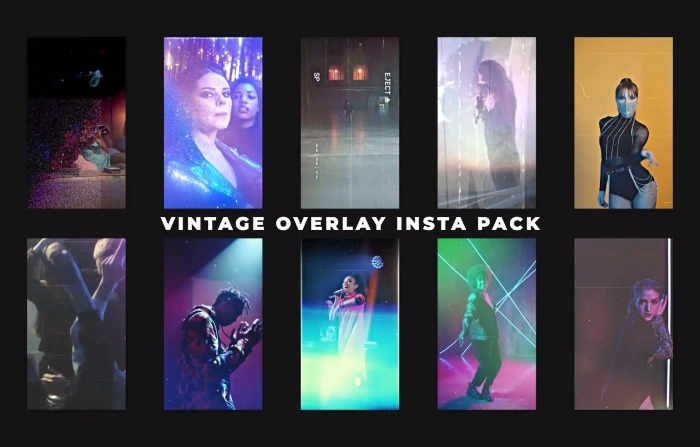 Vintage Overlay Instagram Pack After Effects Template