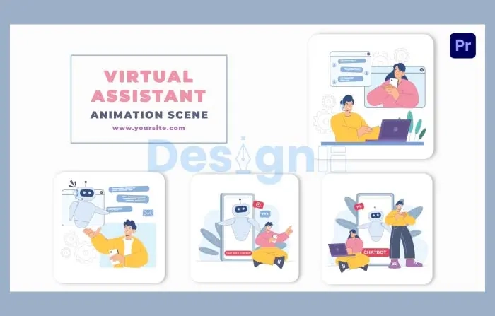 Virtual Assistant Character Animation Scene