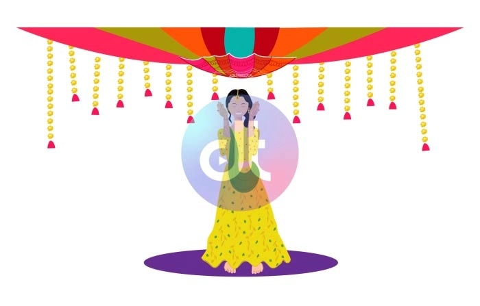 Wedding Bridal Mehendi Animation Scene