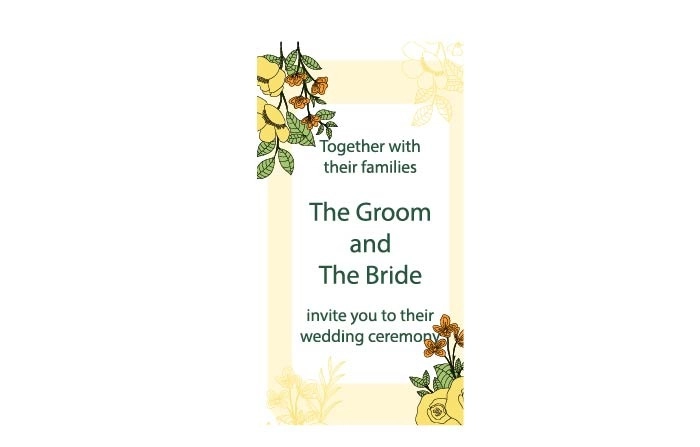 Wedding Ceremony Invitation Illustration image