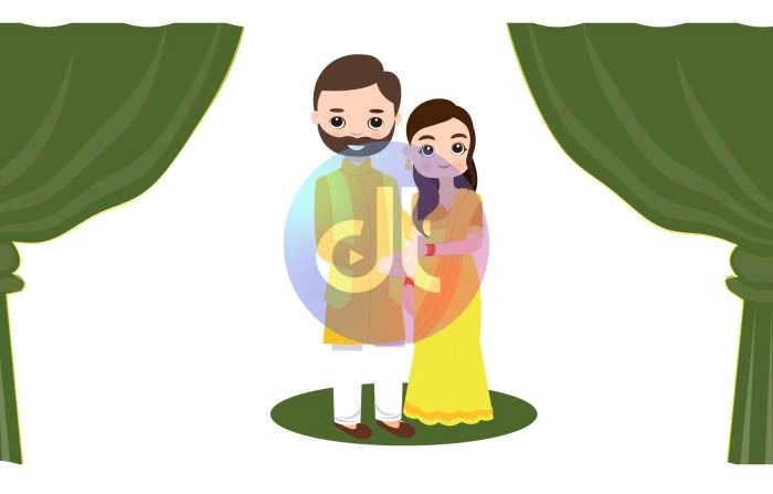 Wedding Haldi Ceremony Character Animation Scene