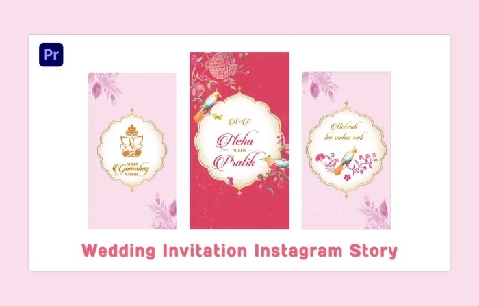 Wedding Invitation Card Story Premiere Pro Template