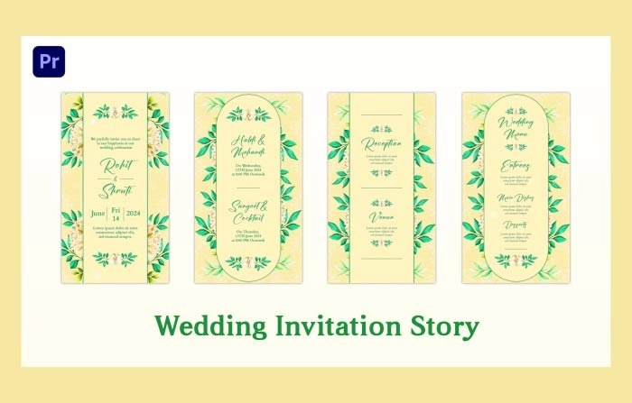 Wedding Invitation Instagram Story Premiere Pro Template Easy To Use