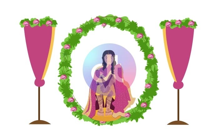 Wedding Mehendi Ceremony Animation Scene