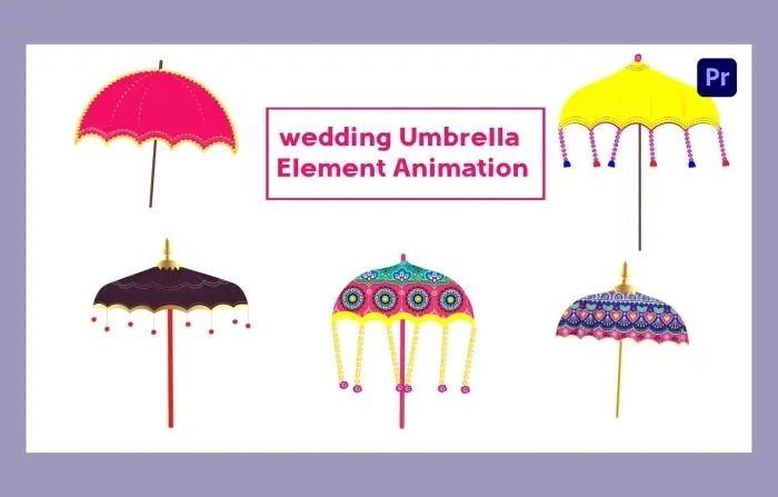 Wedding Umbrella Element Animation Template