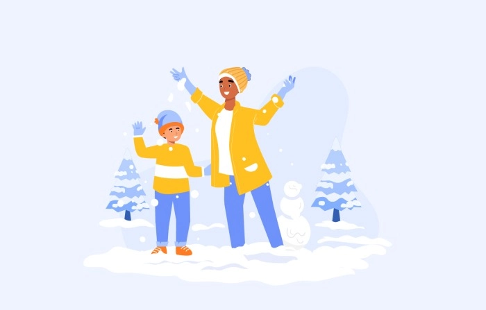 Winter Activity and Game Illustration