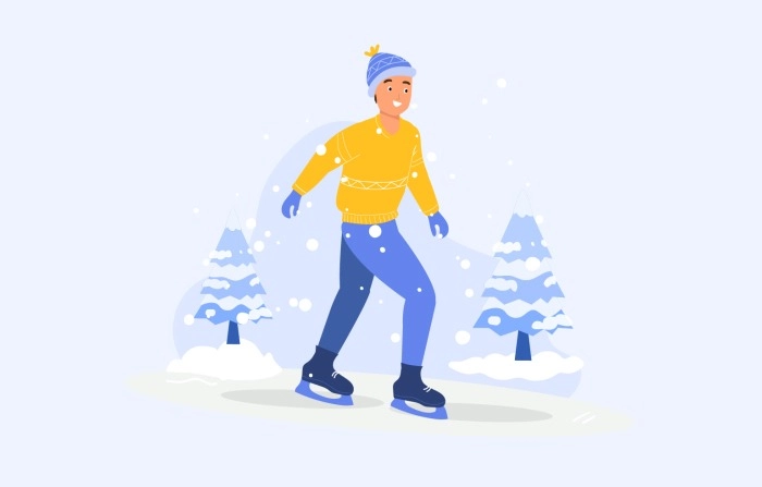 Winter Activity and Game Premium Vector Illustration