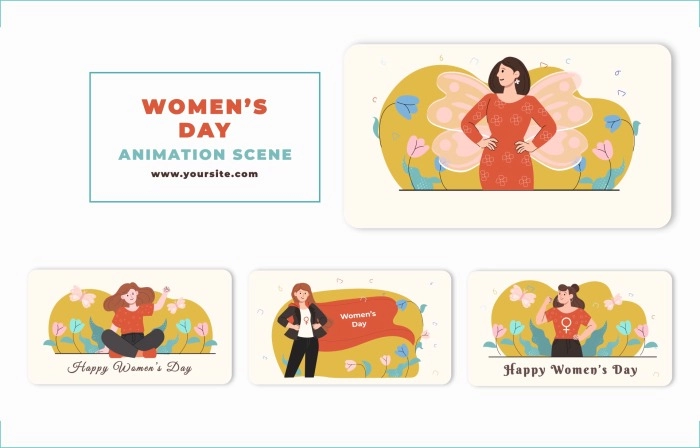 Womens Day Animation Scene After Effects Template